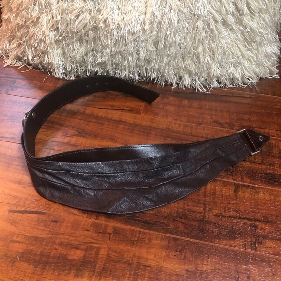 Vintage Brown BoHo Hippie Steampunk CHIC Wide Suede LEATHER Waist Belt S / M… main image 8